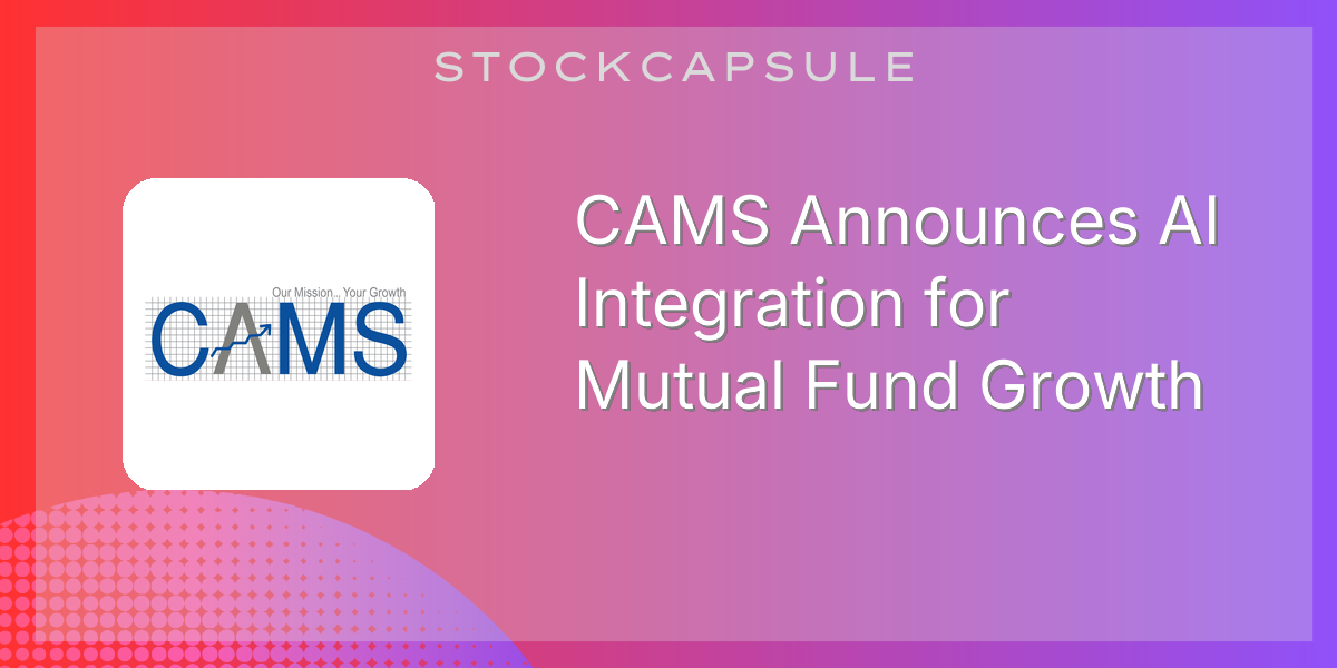 CAMS Announces AI Integration for Mutual Fund Growth logo
